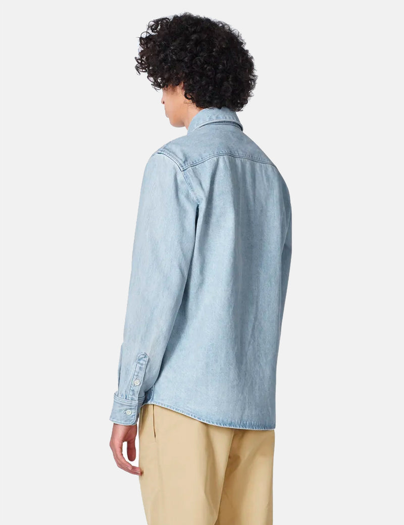 A.P.C. Victor Denim Overshirt - Bleached Out