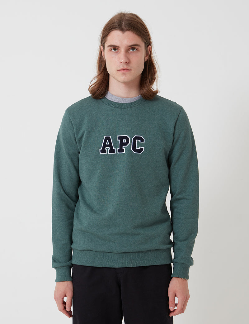 A.P.C. Malcolm Sweatshirt - Heathered Green