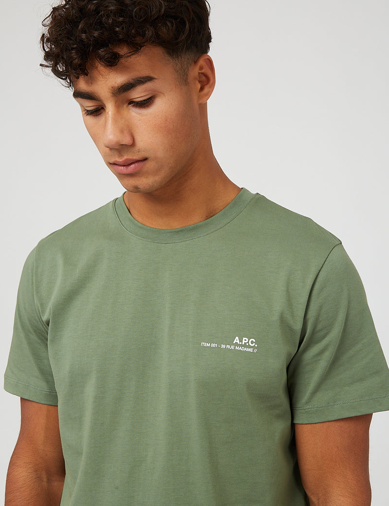 A.P.C. Item T-Shirt - Grey Green