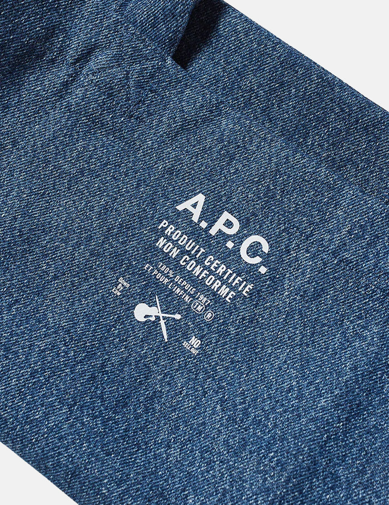 A.P.C. Lou Tote Bag - Washed Indigo Blue