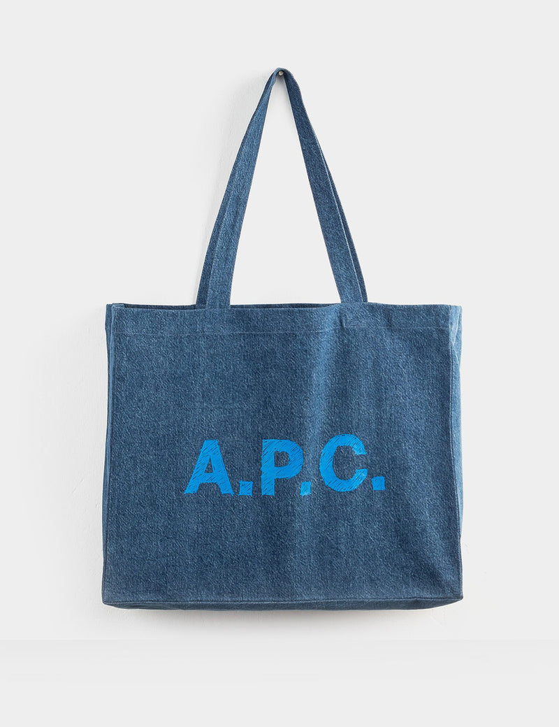 A.P.C. Diane Shopping Bag - Washed Indigo Blue