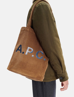 A.P.C. Lou Tote Bag - Taupe Brown