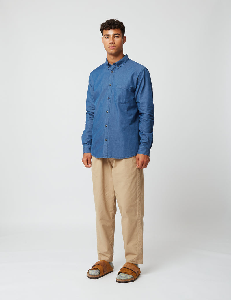 A.P.C. Harry Shirt - Washed Indigo Blue