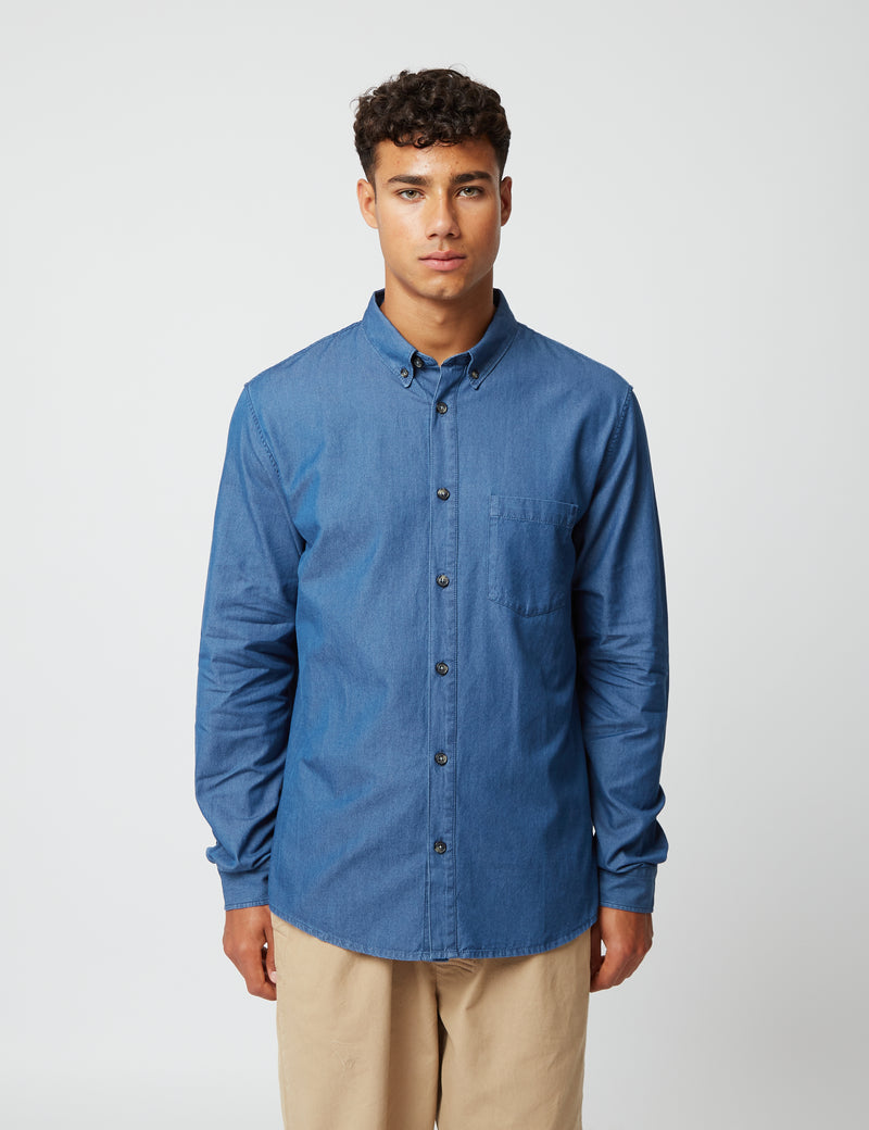 A.P.C. Harry Shirt - Washed Indigo Blue