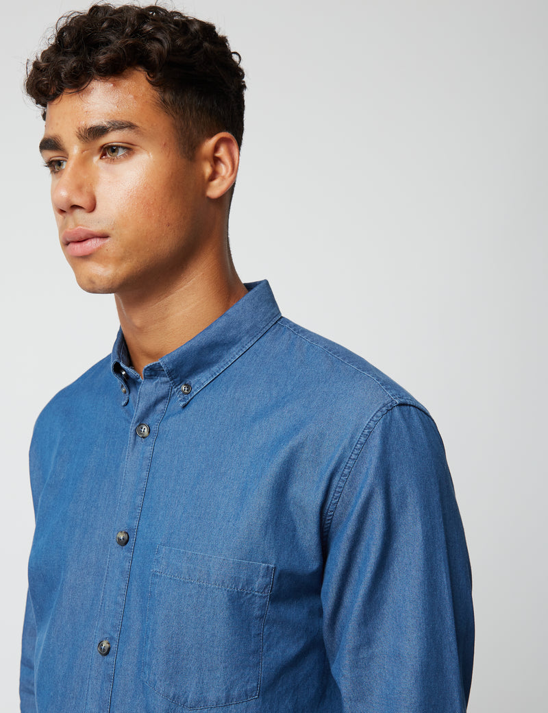 A.P.C. Harry Shirt - Washed Indigo Blue