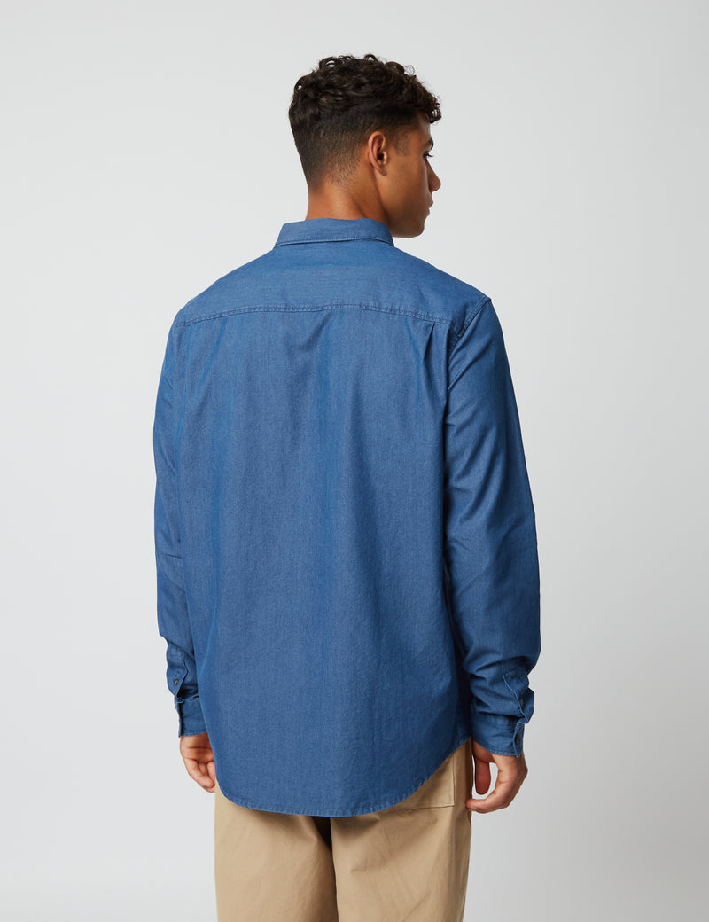 A.P.C. Harry Shirt - Washed Indigo Blue