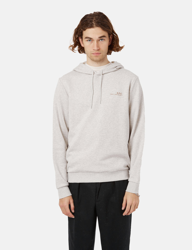 A.P.C. Item H Hooded Sweatshirt - Heathered Ecru