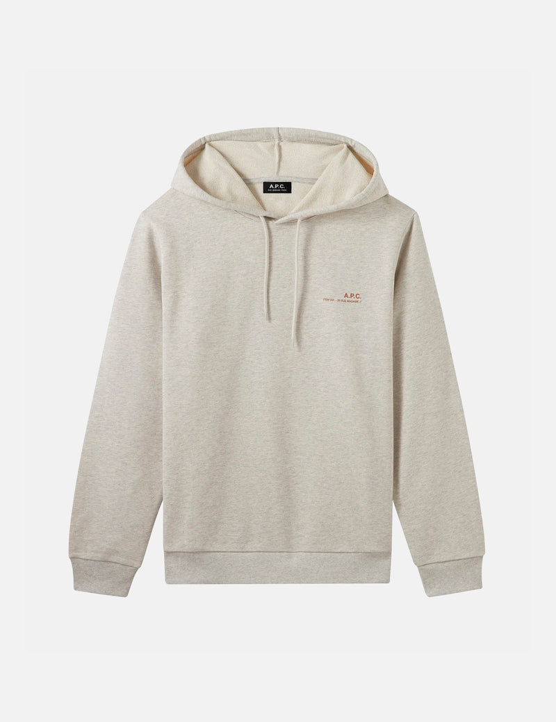 A.P.C. Item H Hooded Sweatshirt - Heathered Ecru
