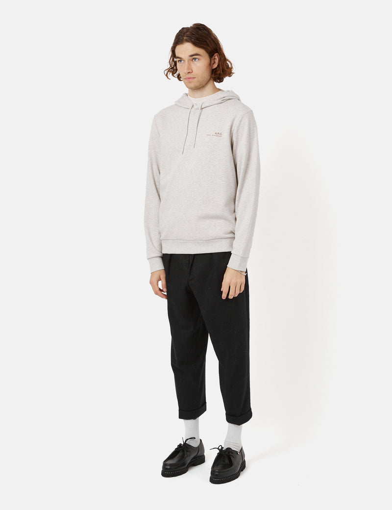 A.P.C. Item H Hooded Sweatshirt - Heathered Ecru