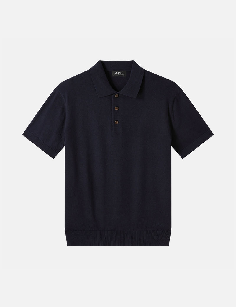 A.P.C. Gregoire New Polo Shirt - Dark Navy Blue
