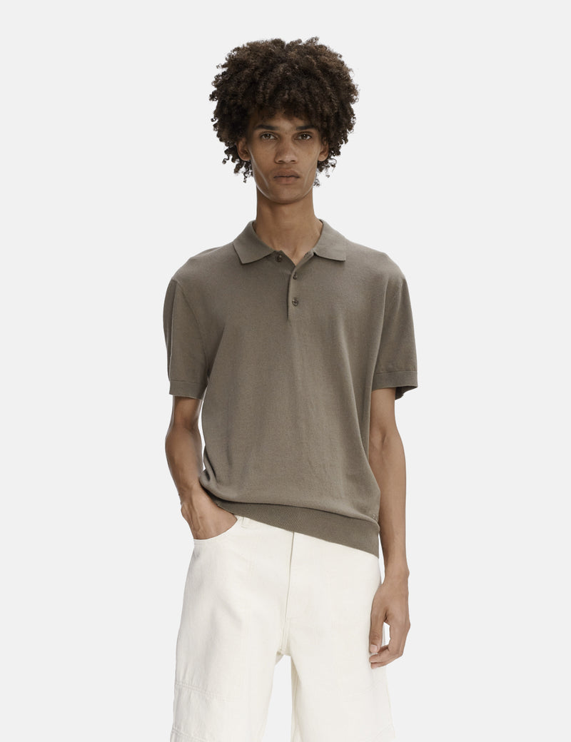 A.P.C. Gregoire New Polo Shirt - Khaki Brown