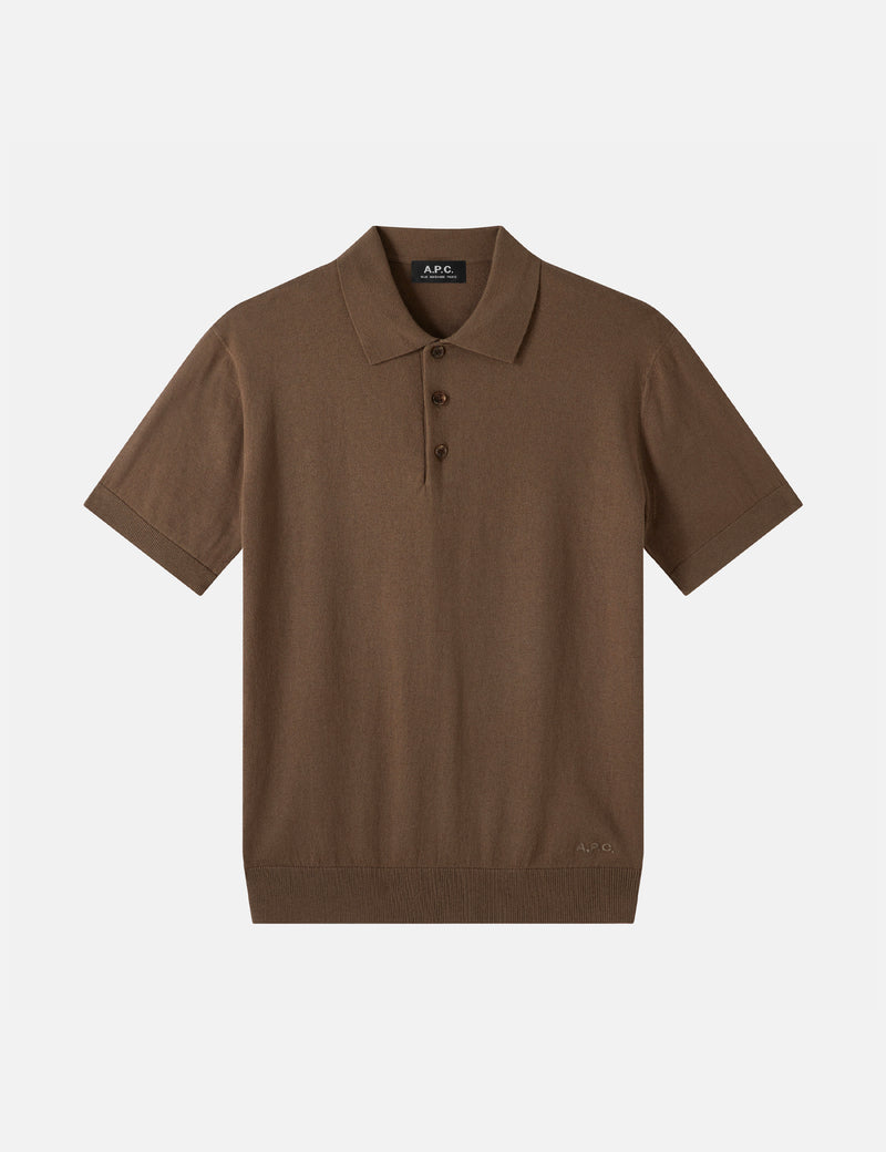 A.P.C. Polo Gregoire Nouveau - Kaki Marron