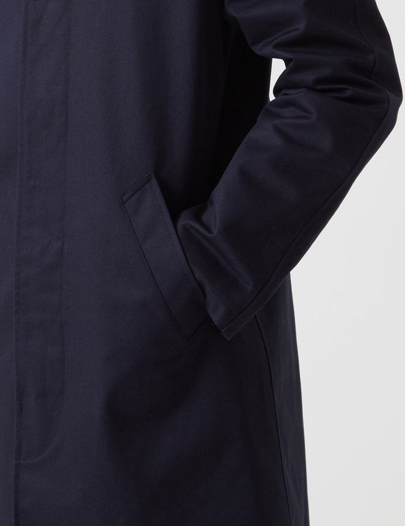 A.P.C. Mac Ville Trench Coat - Dark Navy Blue - Article