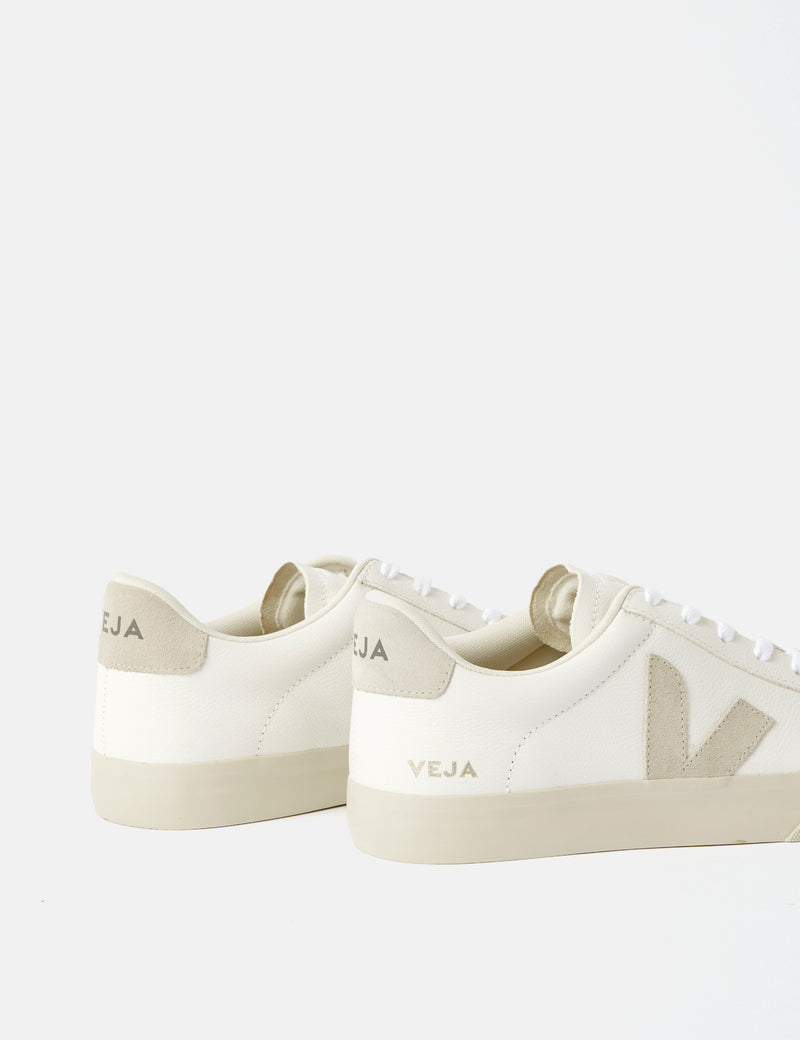 Veja Campo Chromefree Leather Trainers - Extra White/Natural Suede