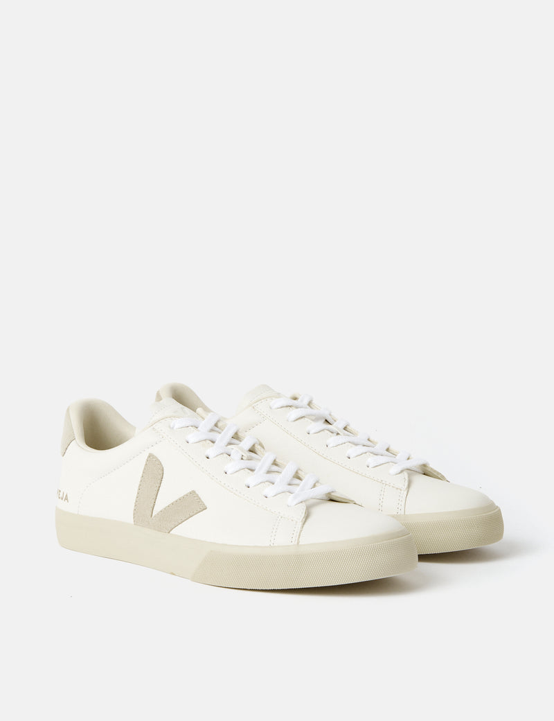 Veja Campo Chromefree Leather Trainers - Extra White/Natural Suede