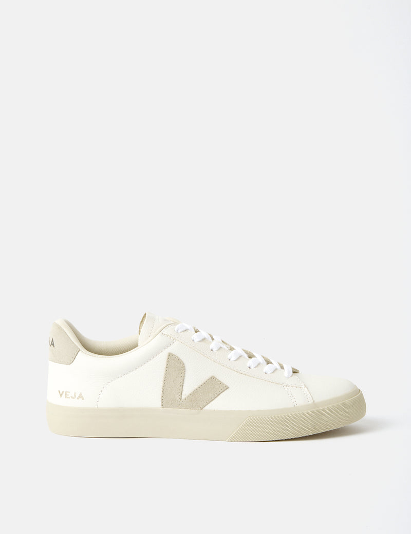 Veja Campo Chromefree Leather Trainers - Extra White/Natural Suede