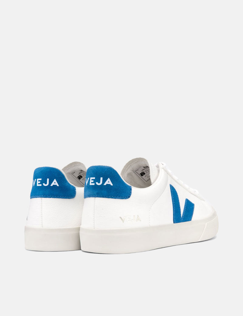 Veja Campo Trainers (Chromefree Leather) - Extra White/Swedish Blue