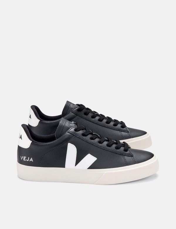 Baskets Veja Campo Femme (Sans Chrome) - Noir/Blanc