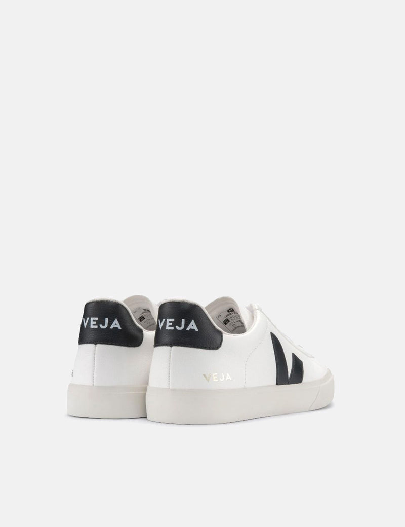 Womens Veja Campo Trainers (Chrome Free Leather) - White/Black