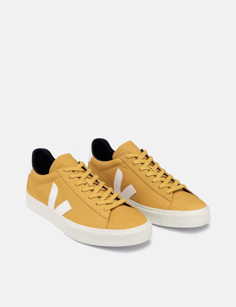 Women's Veja Campo Trainers (Nubuck) - Moutarde White