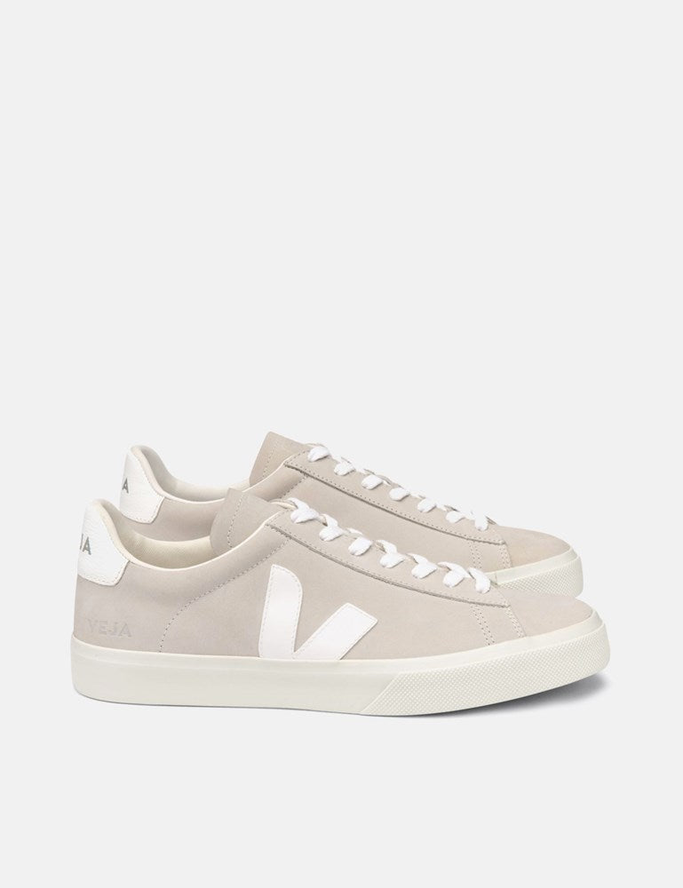 Women's Veja Campo Trainers (Nubuck) - Natural White