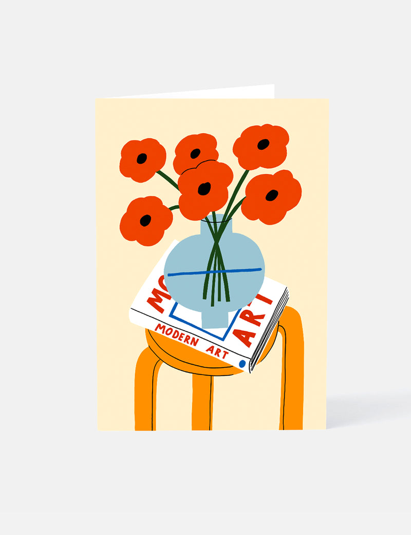 Wrap Magazine Still Life Art Card - Brown