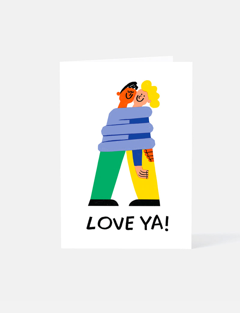 Wrap Magazine Love Ya Card - Blanc