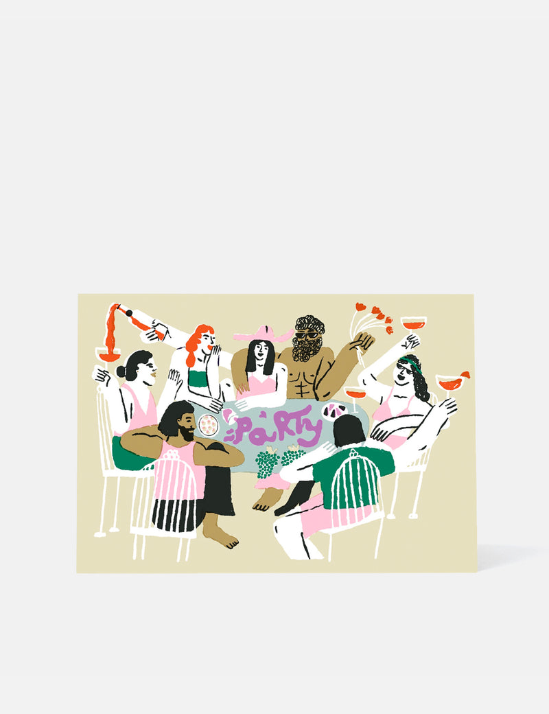 Wrap Magazine Party Card - Green