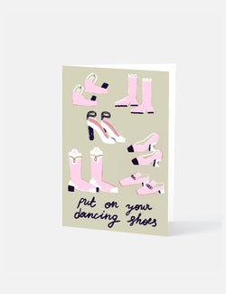 Wrap Magazine Dancing Shoes Card - Rose