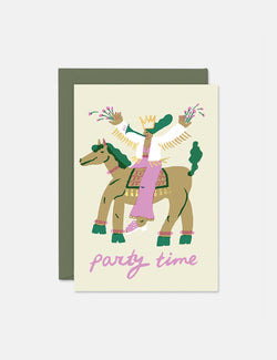 Wrap Magazine Party Time Card - Beige