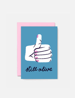 Wrap Magazine Still Alive Card - Blue