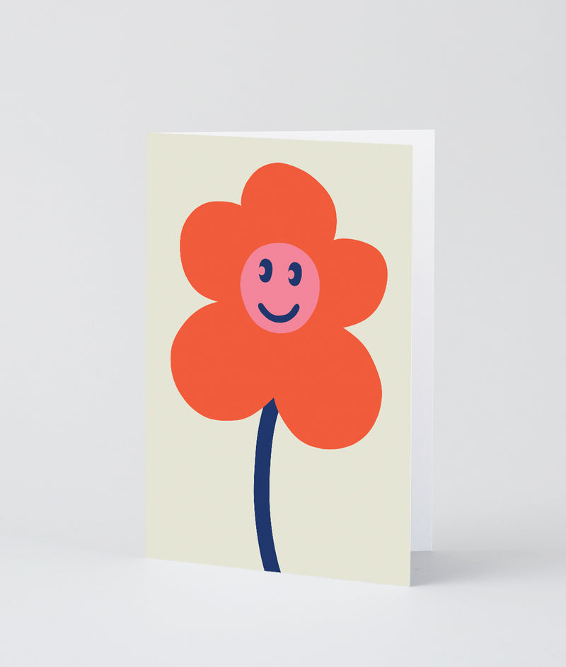 Wrap Magazine Happy Flower Art Card - Rouge