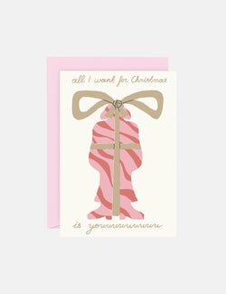 Wrap Magazine All I Want for Christmas Card - Red