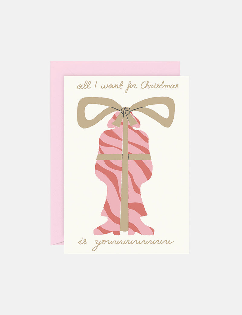 Wrap Magazine All I Want for Christmas Card - Rouge