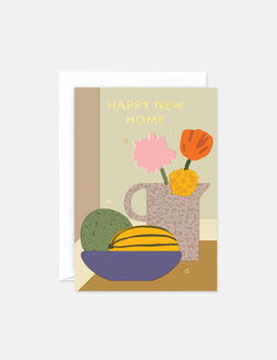 Wrap Magazine Happy New Home Card - Yellow