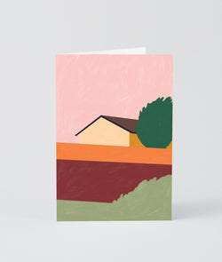 Wrap Magazine Warm Sky Art Card  - Pink
