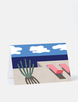 Wrap Magazine Sea Views Art Card - Blue