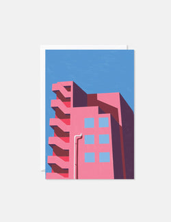 Wrap Magazine Rose Block Art Card Card - Pink