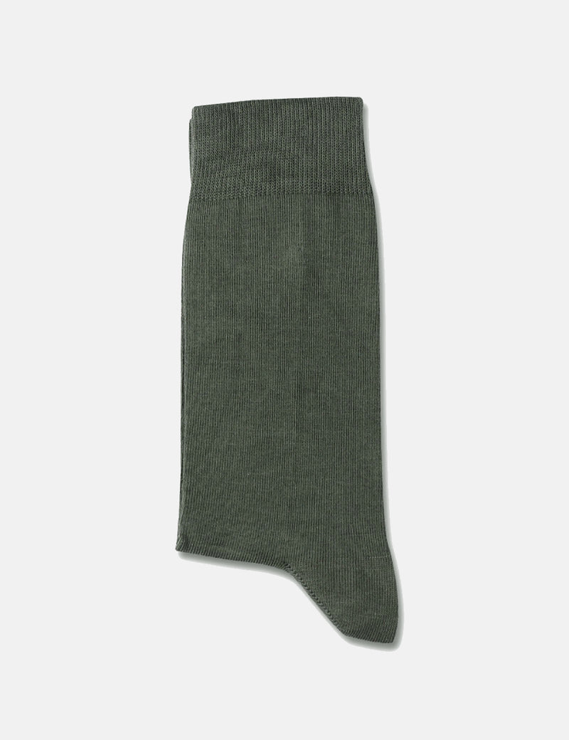 Democratique Solid Socks - Army Green