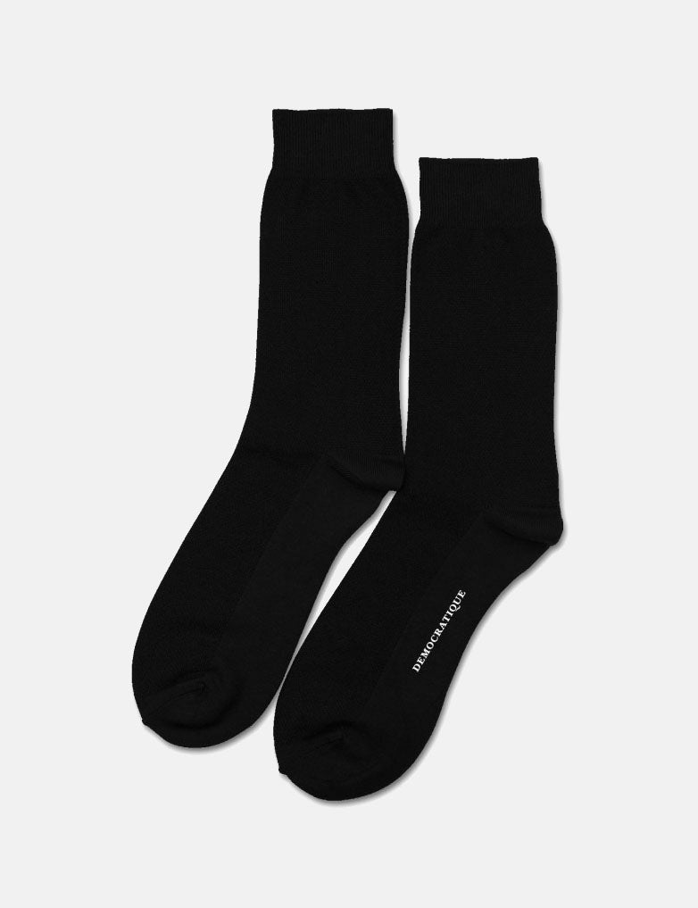 Democratique Originals Champagne Pique Socks - Black