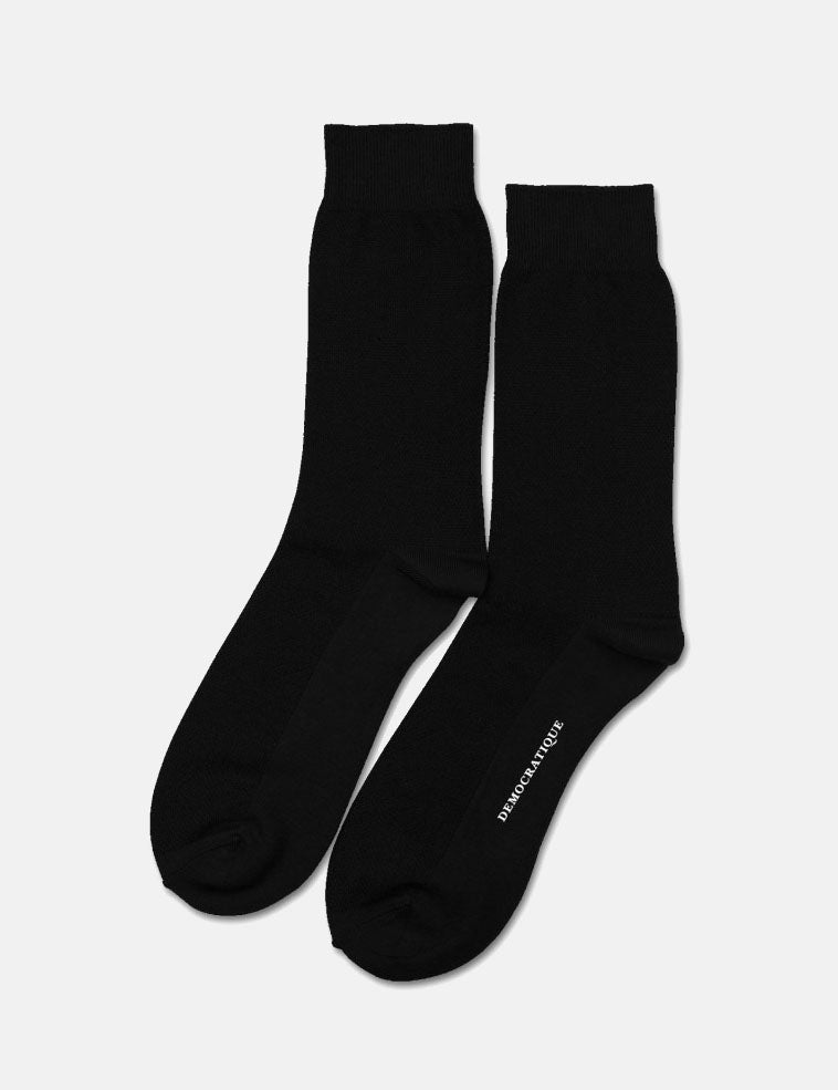 Democratique Originals Champagne Pique Socks - Black