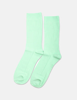 Democratique Originals Champagne Pique Socks - Pale Green