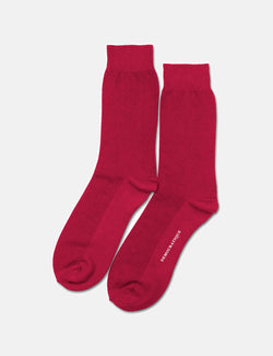 Democratique Originals Champagne Pique Socks - Pearl Red