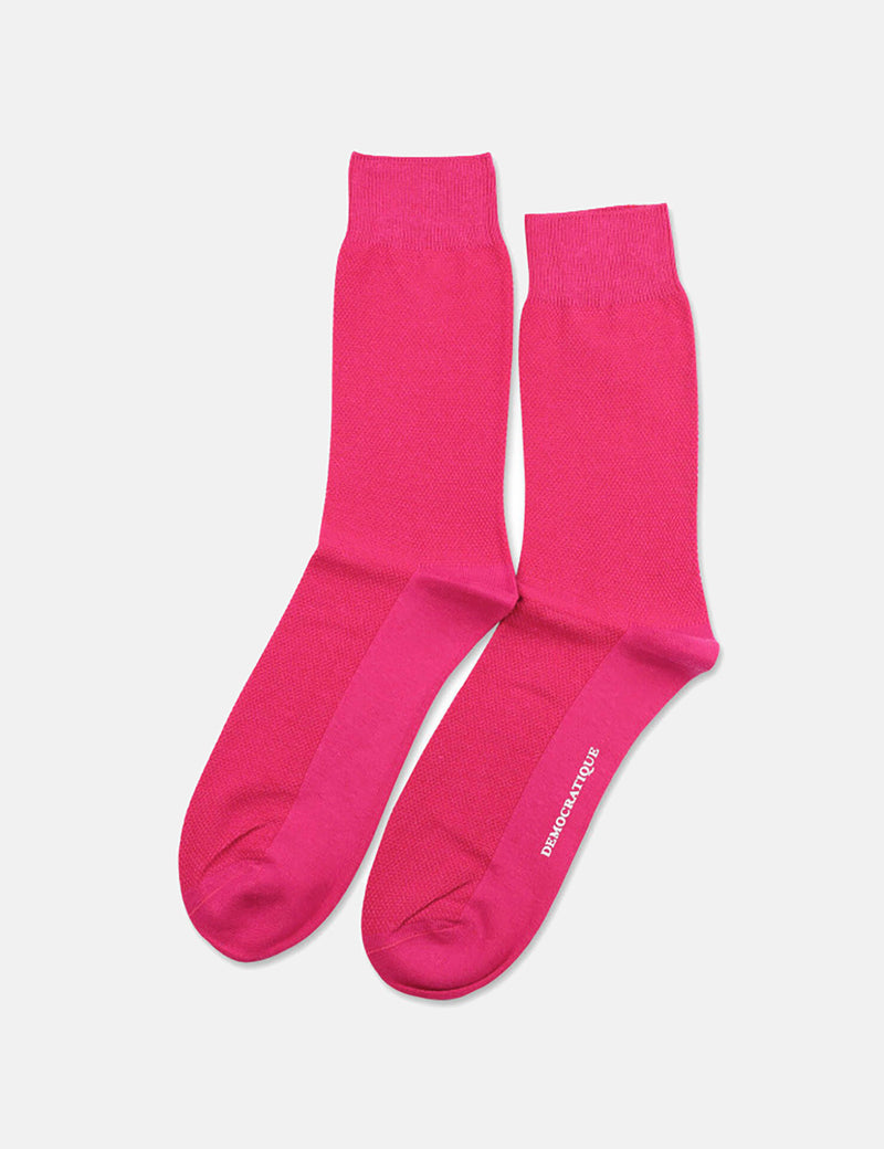 Democratique Originals Champagne Pique Socks - Purplish Pink