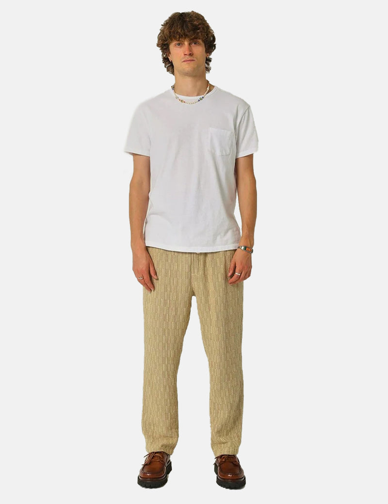 Corridor Rainbow Weave Drawstring Trousers - Natural Beige