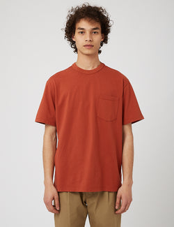 EastlogueワンポケットTシャツ-ブリック