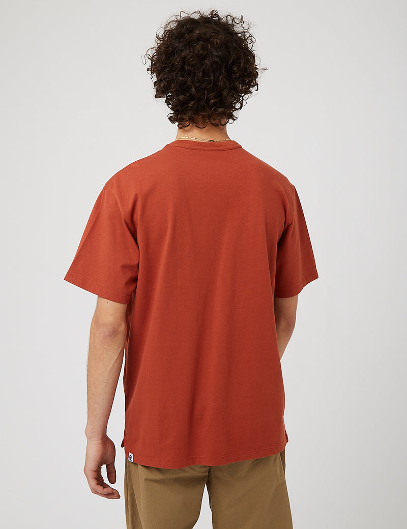EastlogueワンポケットTシャツ-ブリック