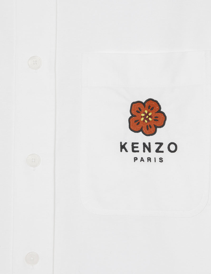 Kenzo Woven Overshirt - White