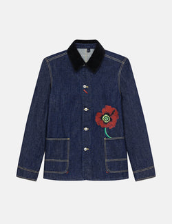 Kenzo Veste en Jean Workwear 'Poppy' - Bleu Encre