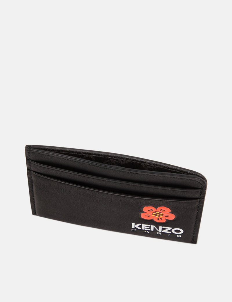 Kenzo Crest Card Holder (Leather) - Black